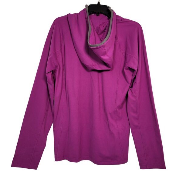 Fila Ladies Funnel Neck Moisture Wicking Active Training Hoodie Purple Large - Picture 2 of 8